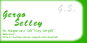 gergo selley business card